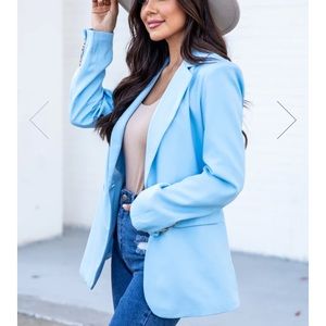 Pink Lily Blue Blazer